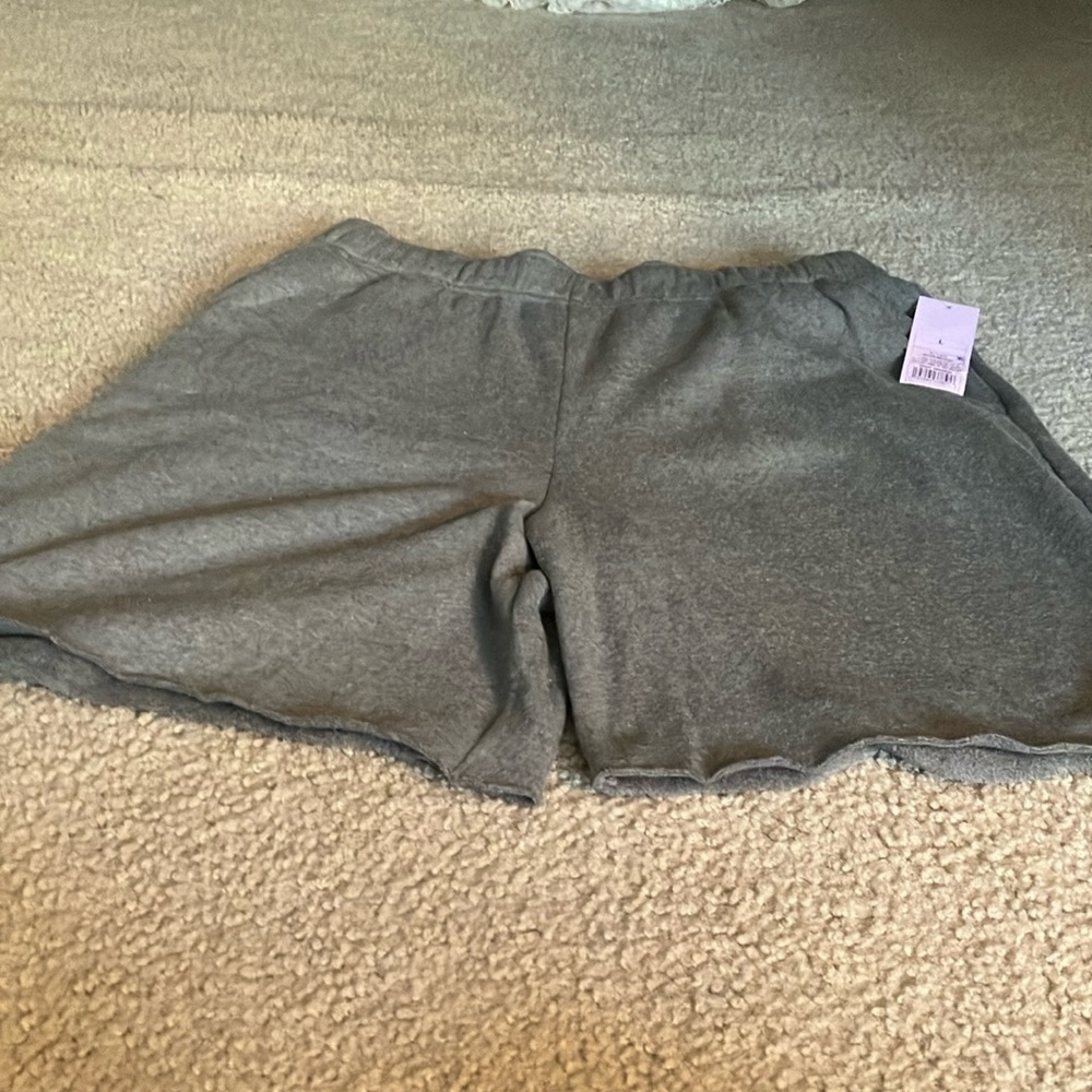 Wild Fable Unisex Adult High Rise Gray Drawstring Sz L Fleece Shorts NWT